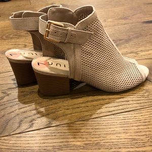 NEVER worn!!! Heels/boots with open toe!